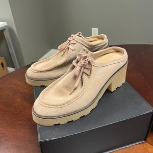 Clarks Blush-colored backless mules- Last chance!